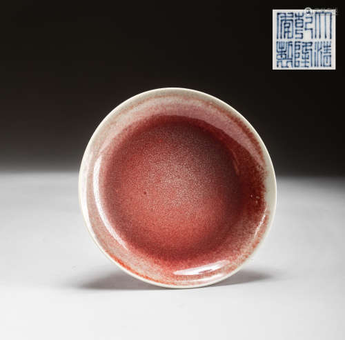 Qianlong Mark Antique Flambe Glazed Dish