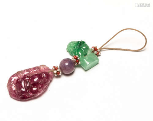 19th Antique Tourmaline Pendant