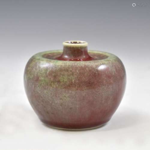 KANGXI APPLE GLAZED PORCELAIN ZUN WATER POT