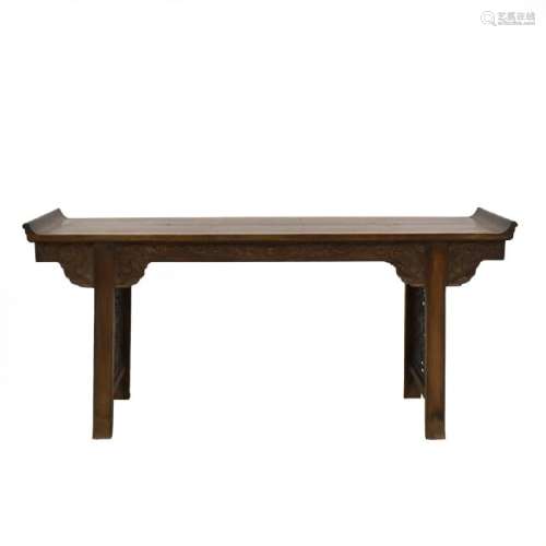 CHINESE HUANGHUALIÂ EVERTED RIM ALTAR TABLE