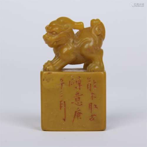 CHINESE TIANHUANG STONE BEAST SEAL