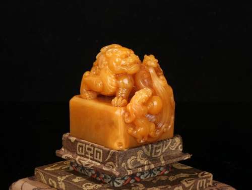 CHINESE TIANHUANG STONE BEAST SEAL