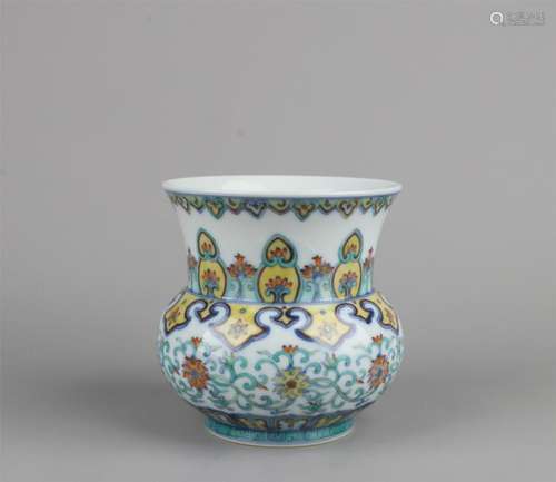 CHINESE PORCELAIN DOUCAI WATER JAR