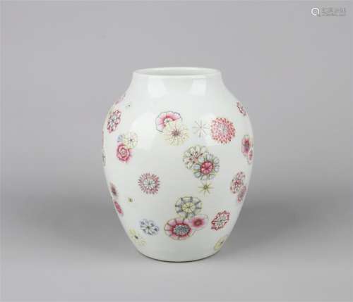 CHINESE PORCELAIN FAMILLE ROSE WATER JAR