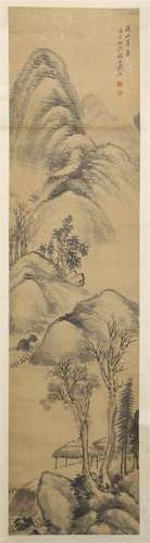 CHINESE SCROLL PAINTING OF MOUNTAIN VIEWS