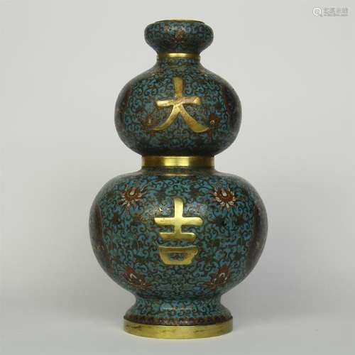 CHINESE CLOISONNE DOUBLE GOURD VASE