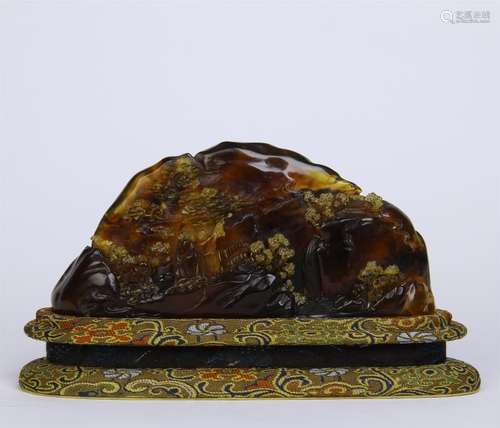 CHINESE AMBER SCHOLAR'S ROCK