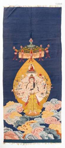 CHINESE KESI EMBROIDERY GUANYIN TAPESTRY