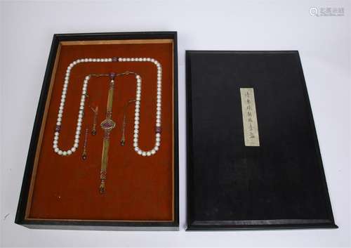 CHINESE PEARL BEAD CHAOZHU COURT NECKLACE