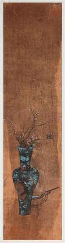 CHINESE SCROLL PAINTING OF FLOWER IN VASE