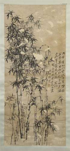 CHINESE SCROLL PAINTING OF BAMBOO