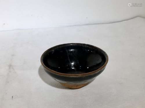 An old black glazed jian-yao tea bowl