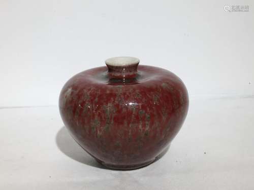 A 19th C. underglazed copper red jar