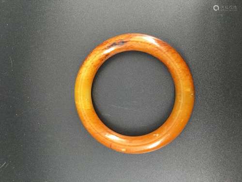 Rare yellow jade carved bracelet