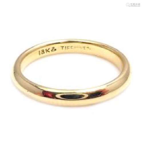 Tiffany & Co. 18k Yellow Gold Wedding Band Ring 3mm