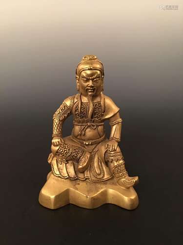 Gilt Bronze GuanGong Status Figure