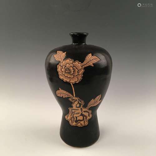 Chinese Jizhou Flower Plum Vase