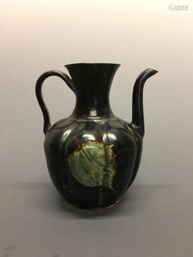 Chinese Jizhou Ware 'Leaf' Pitcher with Handle