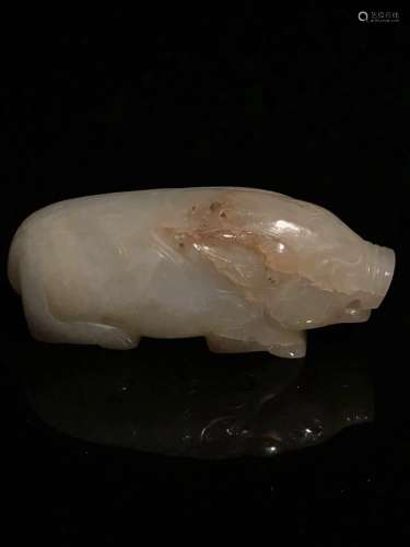 Fine Chinese White Jade Pig