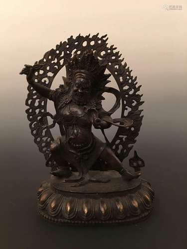 Chinese Bronze Figure of Great Vajra Buddha