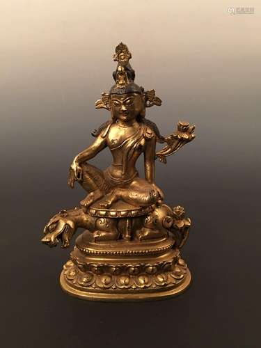 Chinese Tibet Gilt Bronzen Buddha