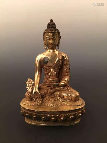 Chinese Gilt Bronze Figure of Buddha