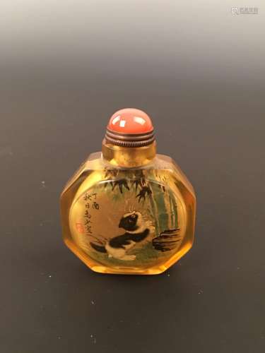 Chinese Glass Painting Snuff Bottle