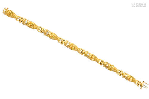 A diamond-set alligator bracelet, by B. Kieselstein-Cord, 1996