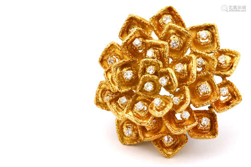 A gold and diamond brooch, by Ben Rosenfeld, 1969