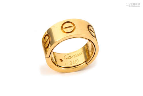 A gold 'Love Astro' ring, by Cartier