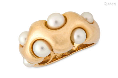 A cultured pearl ring, by Van Cleef & Arpels