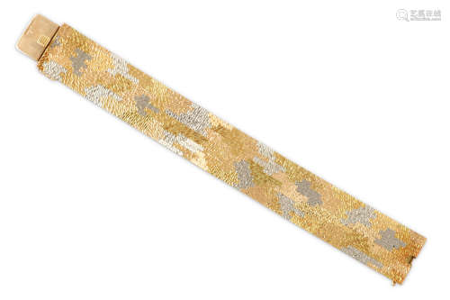 A tri-coloured gold bracelet, by Roy King for Cartier, 1961
