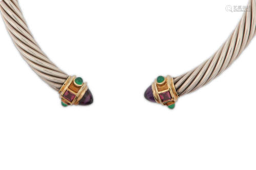 A gem-set torc collar, by David Yurman