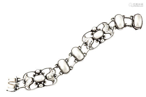 A fancy-link bracelet, by Georg Jensen, 1954-55