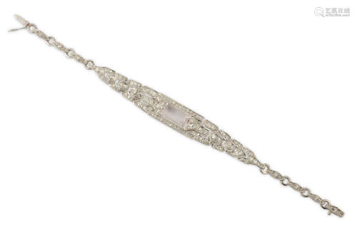 A morganite and diamond bracelet