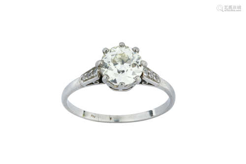 A diamond single-stone ring