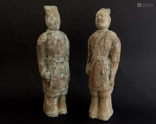 A Group of Two Terracotta Warrior Figures