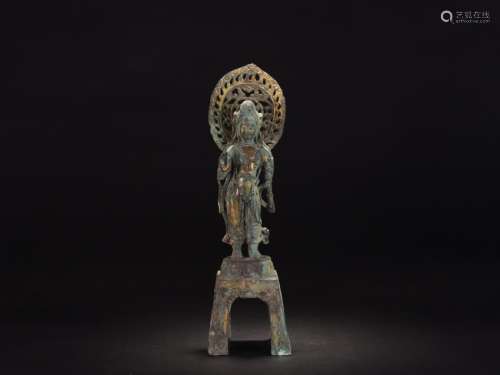 A Gilt Bronze Figure of Bodhisattva