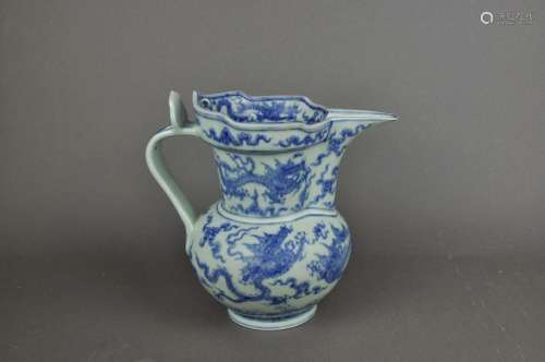 A Blue and White Pitcher Chenghua Mark