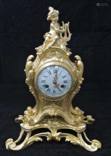 An 1855 Vincenti Bronze Frence Mantle Clock