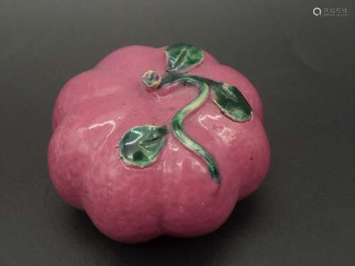 A Famille Rose Figure of Melon Qing Dynasty