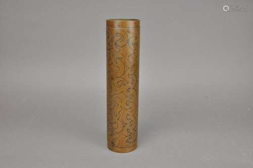 A Tibetan Copper Scripture Tube