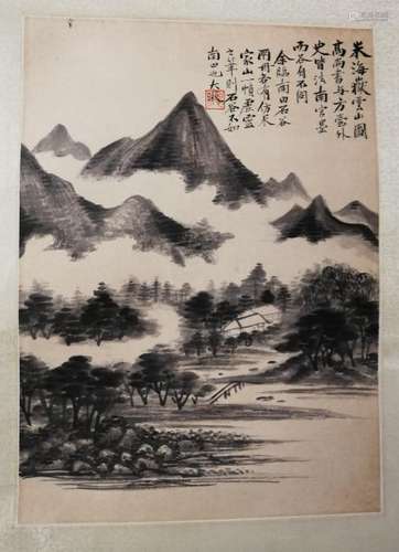 An Ink of Landscape on Paper by Wu Dacheng 1835 - 1902