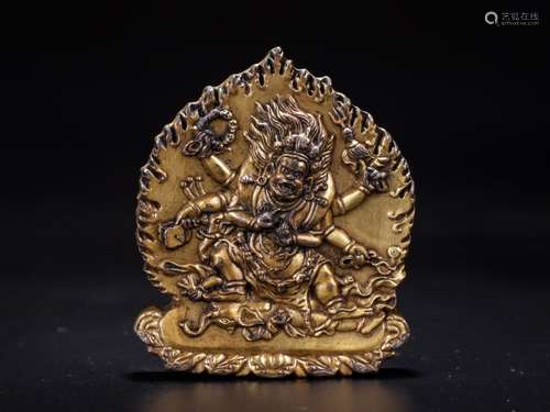 A Gilt Bronze Yamantaka Charm