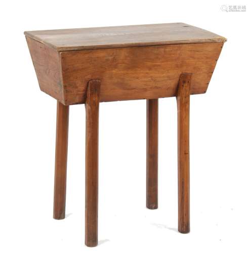 Property of a gentleman - a 19th century French chestnut dough bin, 29.5ins. (75cms.) long (see