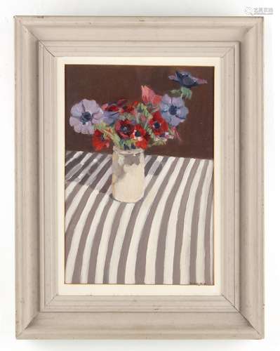 Property of a deceased estate - Peter Smith (British, 20th century) - ANEMONES - oil on board, 11.