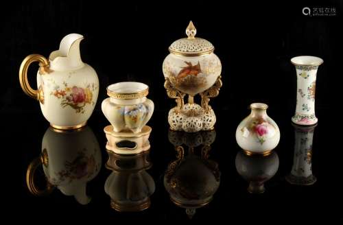 Property of a gentleman - a late 19th / early 20th century Grainger's Worcester pot pourri vase &
