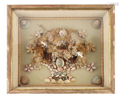 Property of a lady - Annie Flatow (Australian, 1833-1916) - a 19th century seaweed & shell