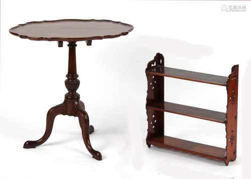 Property of a deceased estate - an early 20th century mahogany shaped oval tilt-top occasional table