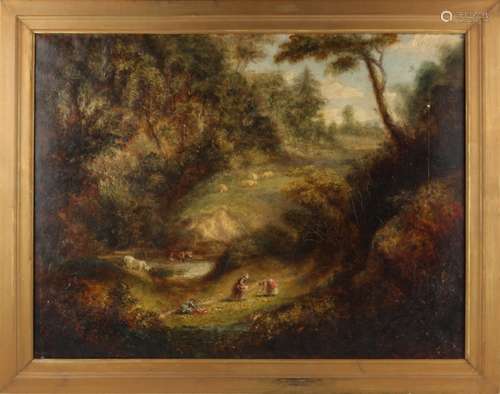 Property of a gentleman - William Widgery (1822-1893), attributed to - 'CHUDLEIGH GLEN, DEVON' - oil